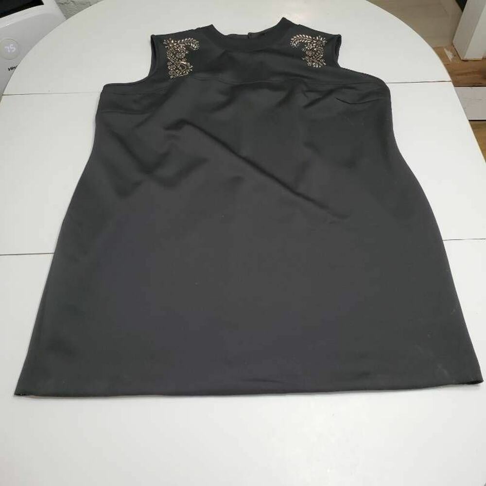 Signature Collection Dress Womens 3X Tank Top Black Sleeveless Keyhole Plus 28W